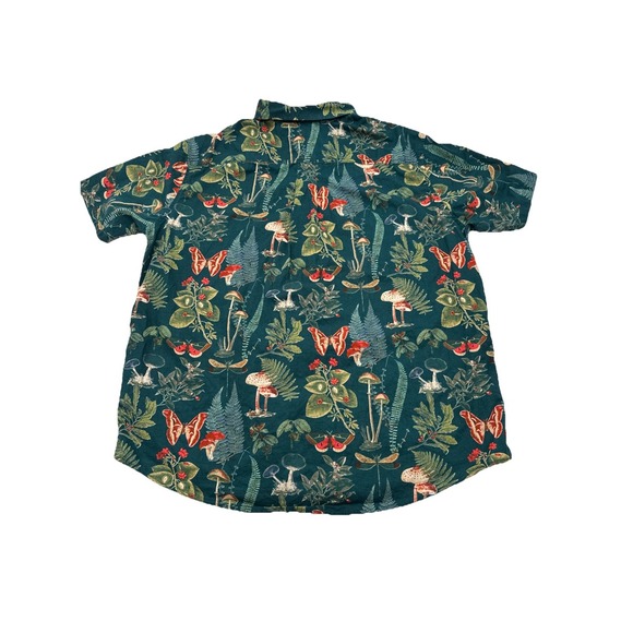 Eddie Bauer Shirt Mens X-Large Green Mushroom Nature Classic Fit Cottagecore - Picture 7 of 8